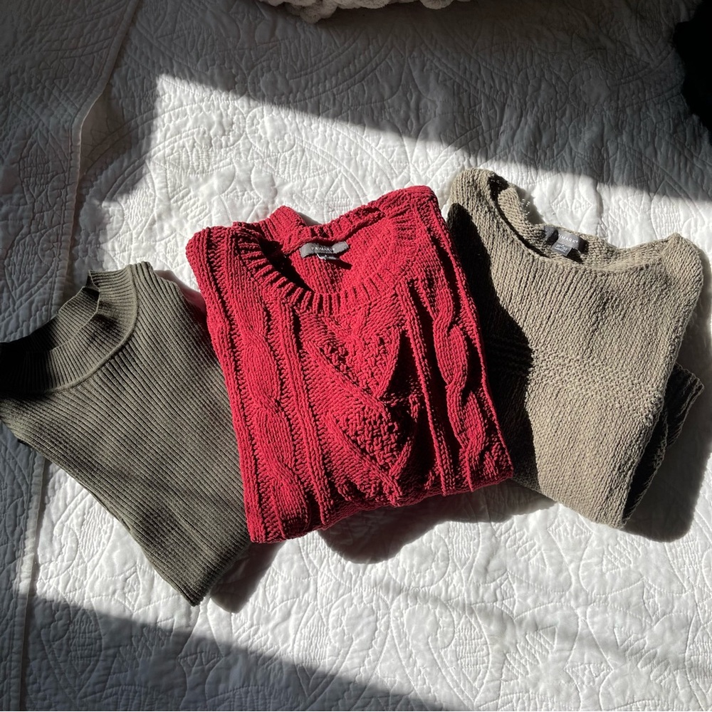 3 pc Primark sweater bundle - GUC. Size S. Chunky knit, oversized & form fitting